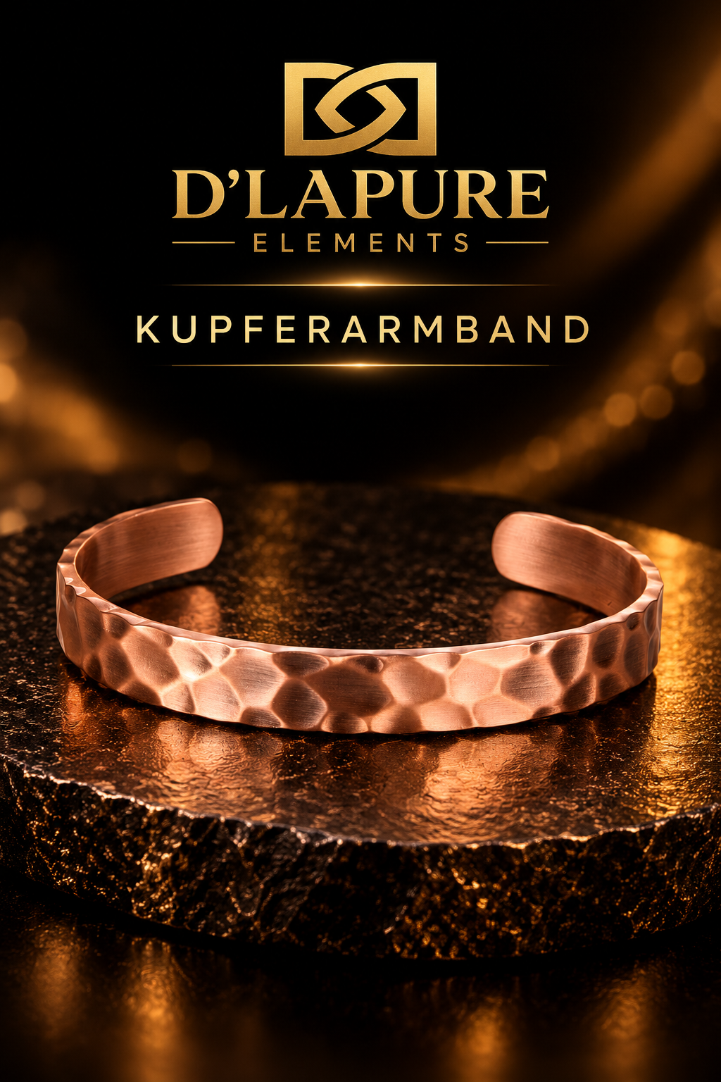 D’LAPURE ELEMENTS – Premium KupferarmbänderKupfer · Zeitloses Design · Traditionelle Handwerksästhetik