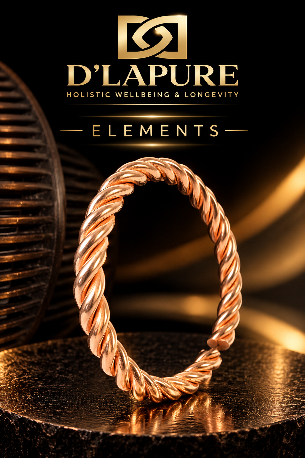 D’LAPURE ELEMENTS – Premium KupferarmbänderKupfer · Zeitloses Design · Traditionelle Handwerksästhetik