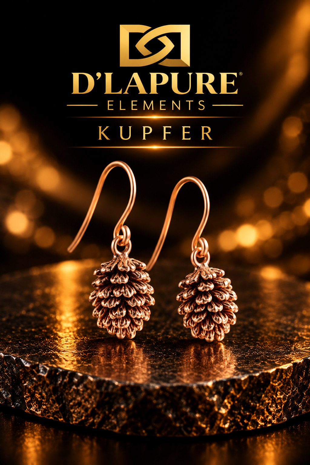 D’LAPURE ELEMENTS – Bronze- Kupferohrringe
