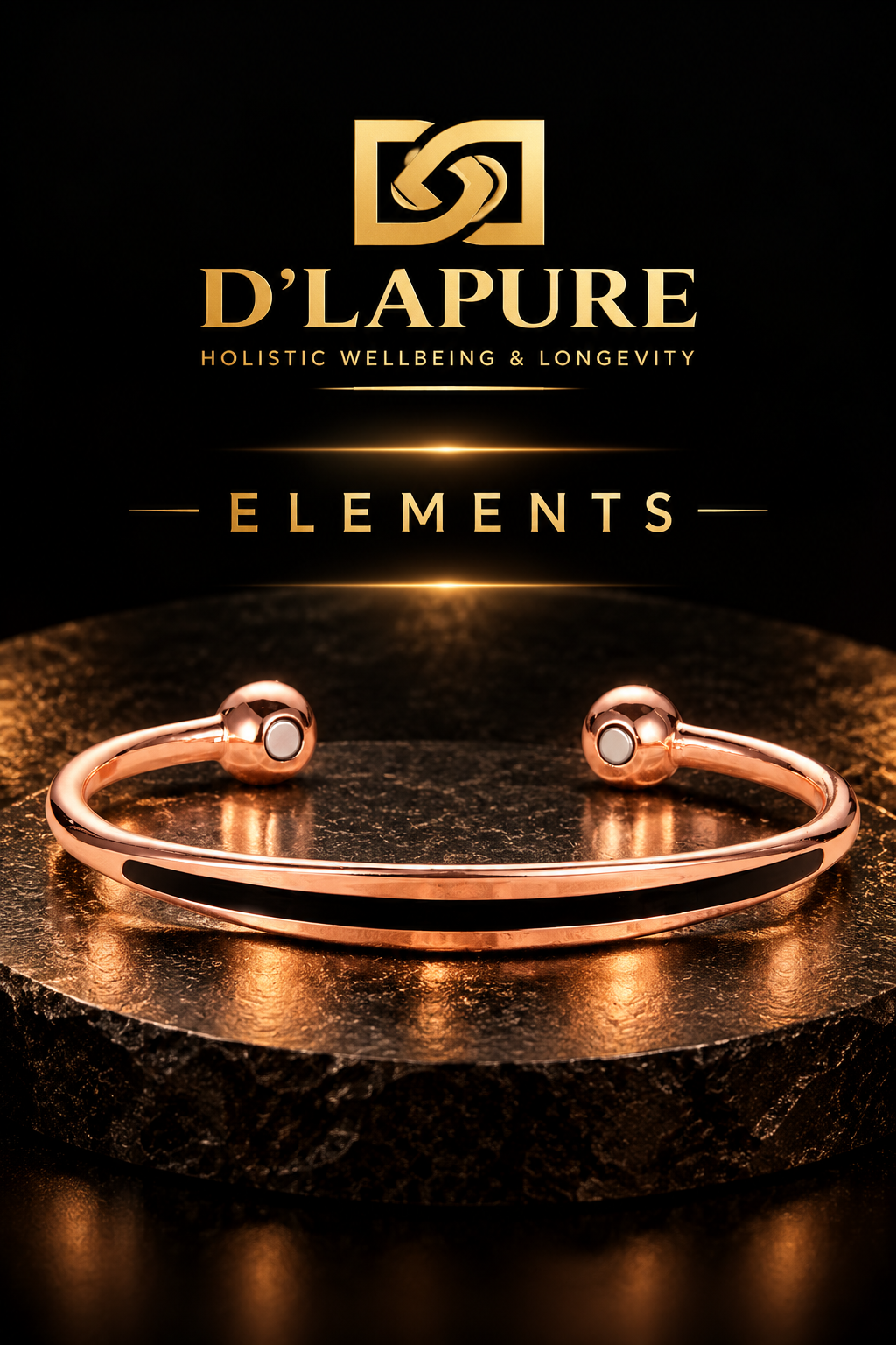 D’LAPURE ELEMENTS – Premium KupferarmbänderKupfer · Zeitloses Design · Traditionelle Handwerksästhetik