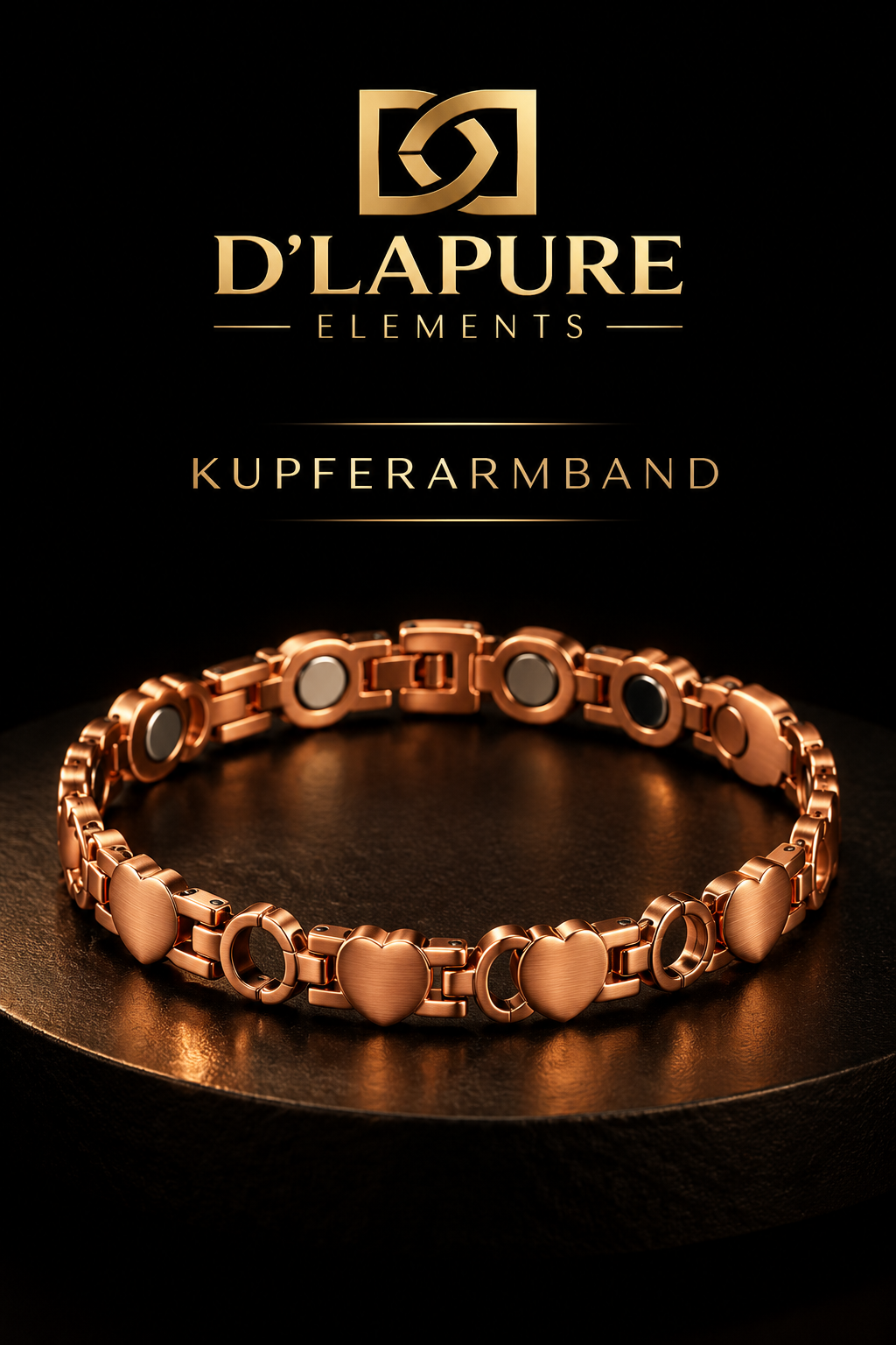 D’LAPURE ELEMENTS – Premium KupferarmbänderKupfer · Zeitloses Design · Traditionelle Handwerksästhetik