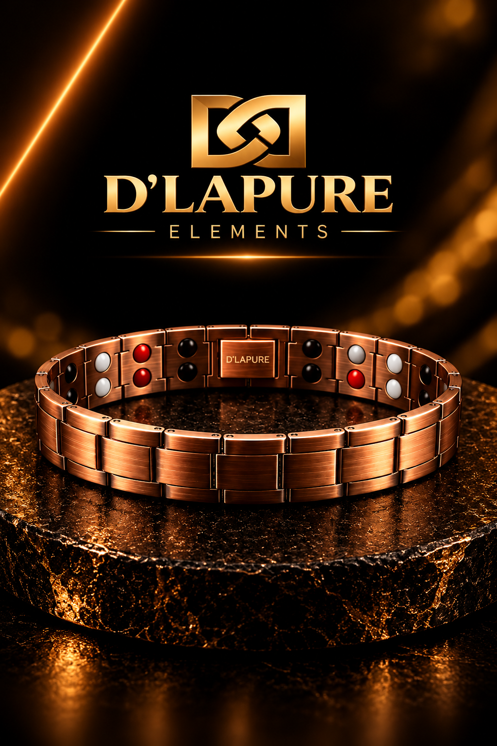 D’LAPURE ELEMENTS – Premium KupferarmbänderKupfer · Zeitloses Design · Traditionelle Handwerksästhetik