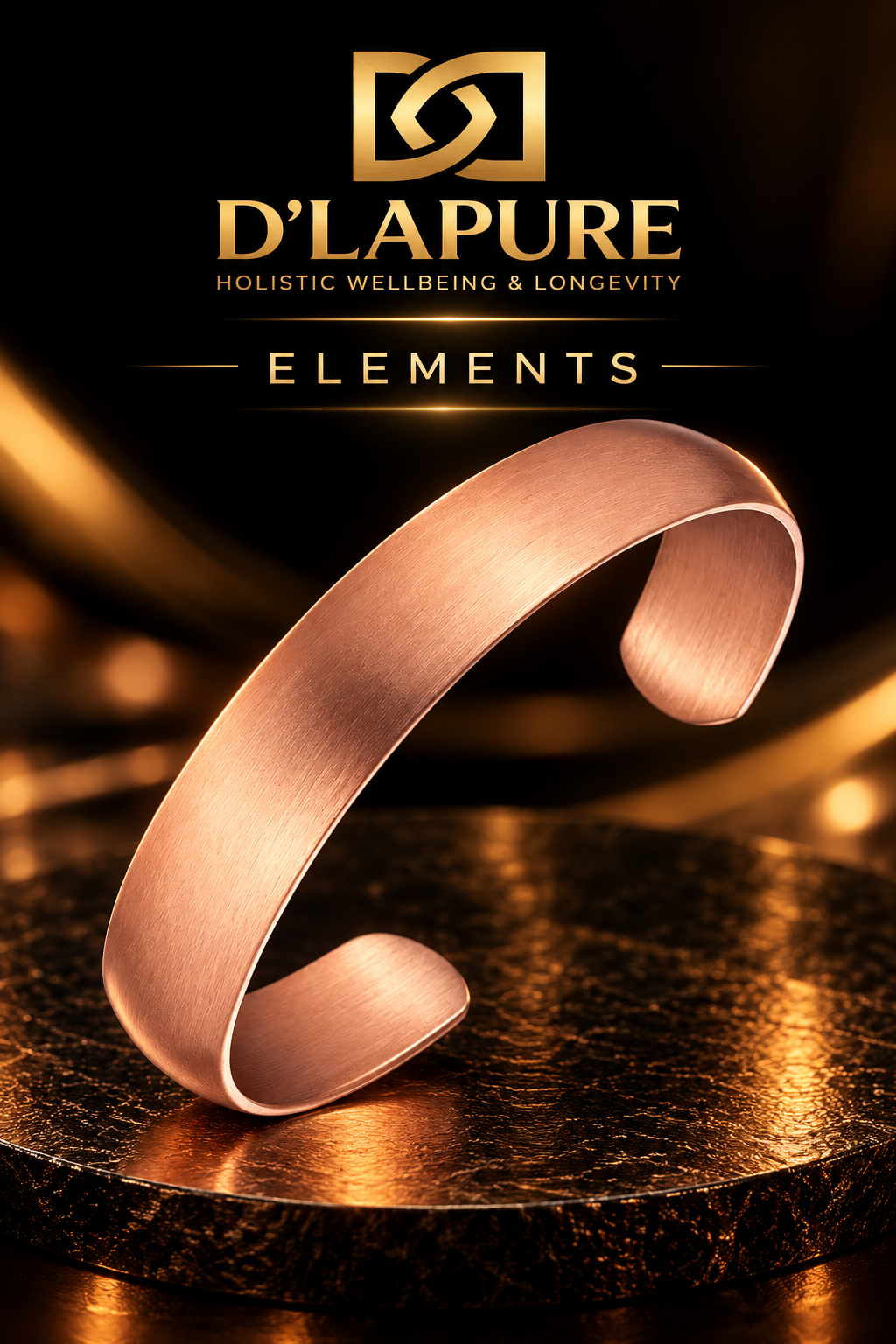 D’LAPURE ELEMENTS – Premium KupferarmbänderKupfer · Zeitloses Design · Traditionelle Handwerksästhetik