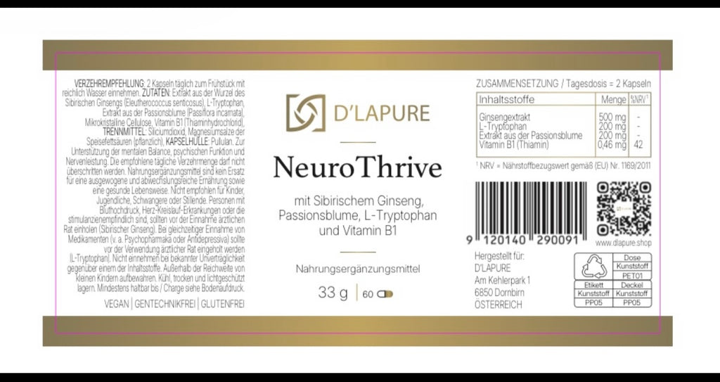 NeuroThrive – Premium Formel für Mentale Balance &amp; Fokus