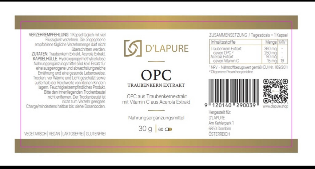 OPC Traubenkern Extrakt – Premium Antioxidantien-Formel