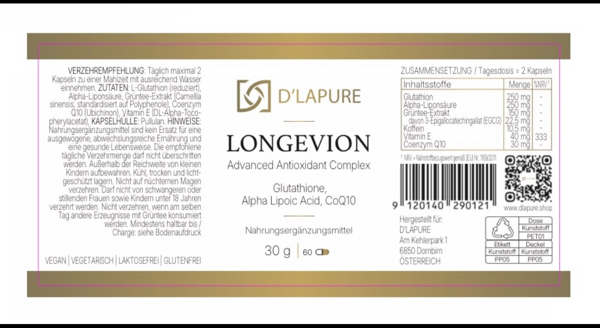 LONGEVION – Premium Antioxidantien-Komplex für Vitalität & Zellschutz