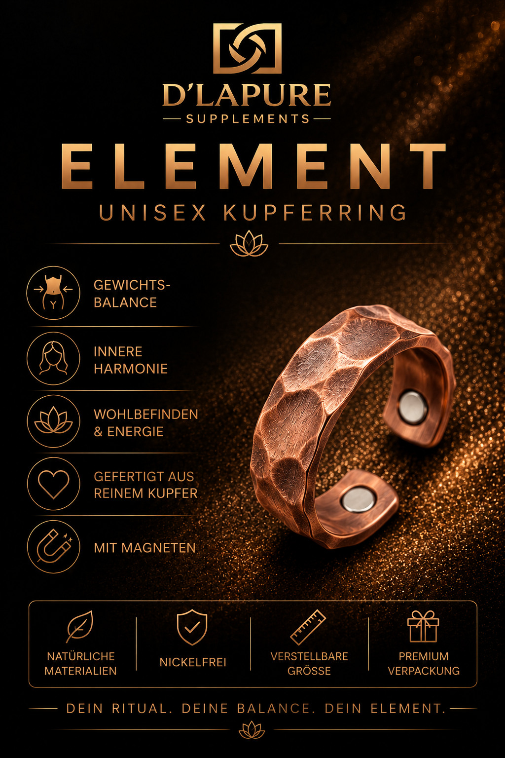 D’LAPURE ELEMENT-UNISEX -Ring