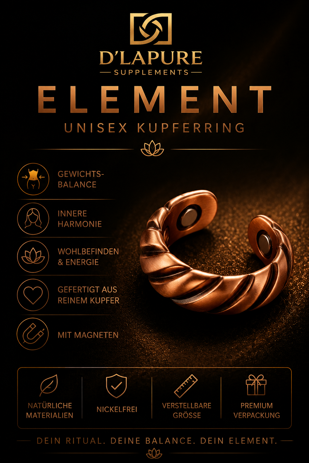 D’LAPURE ELEMENT-UNISEX -Ring
