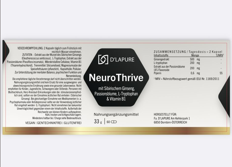 NeuroThrive – Premium Formel für Mentale Balance &amp; Fokus